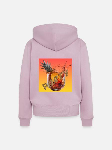 Exotische Cocktails, its Party-time - Frauen Premium Bio Zip Hoodie - Altrosa