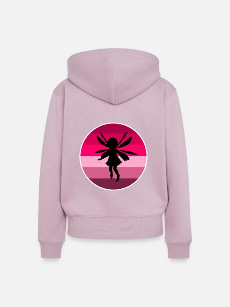 Fee - Frauen Premium Bio Zip Hoodie - Altrosa