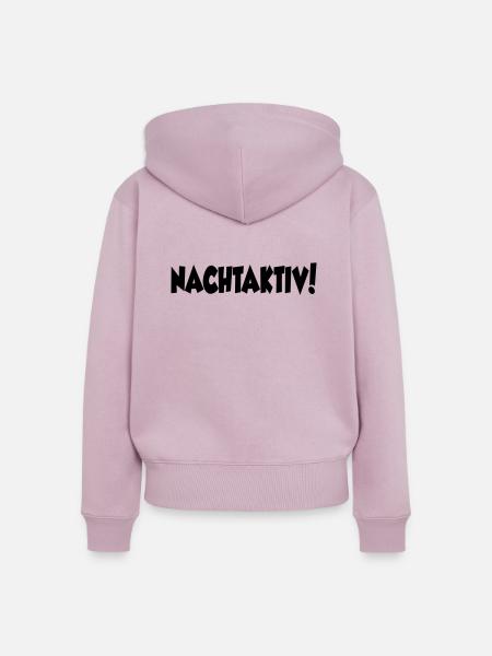 Nachtaktiv - Frauen Premium Bio Zip Hoodie - Altrosa