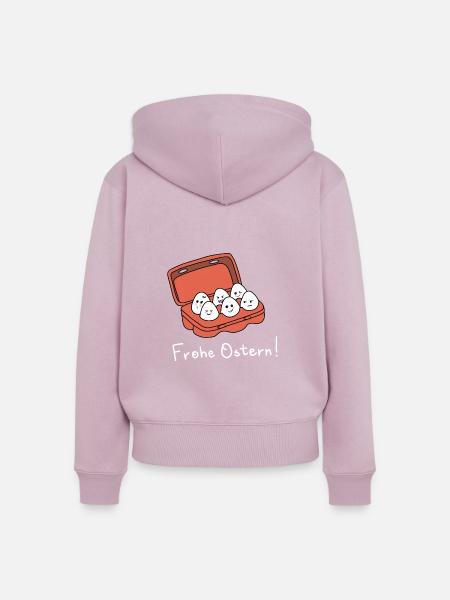 Frohe Ostern - Frauen Premium Bio Zip Hoodie - Altrosa