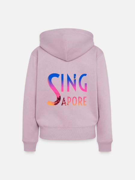 Singapur - Frauen Premium Bio Zip Hoodie - Altrosa