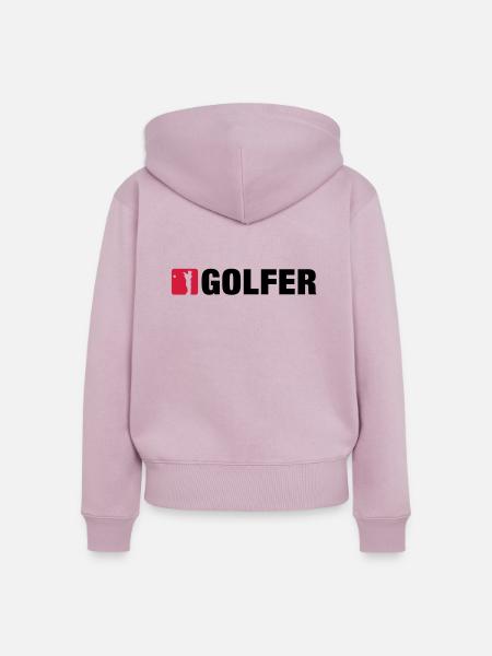 golfer - Frauen Premium Bio Zip Hoodie - Altrosa