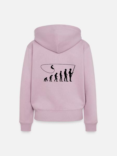 Angler Evo - Frauen Premium Bio Zip Hoodie - Altrosa