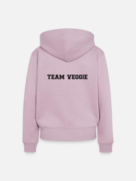 Team Veggie - Frauen Premium Bio Zip Hoodie - Altrosa