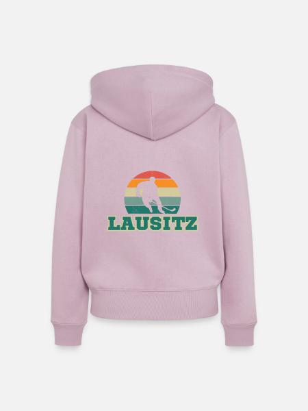 Lausitz, meine Stadt! - Frauen Premium Bio Zip Hoodie - Altrosa