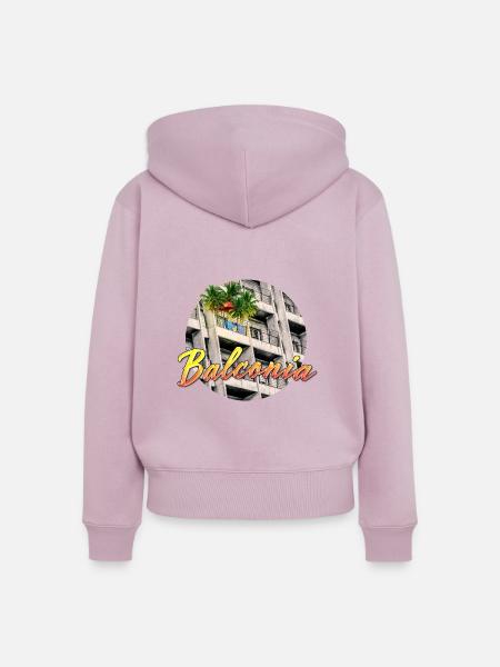 BALCONIA - Frauen Premium Bio Zip Hoodie - Altrosa
