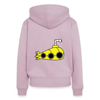 U-Boot Unterseeboot Tauchgang Tauchboot Kapitän - Frauen Premium Bio Zip Hoodie - Altrosa - Hinten - Julia (174cm)
