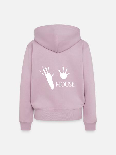 DOG CAT PET Mouse - Frauen Premium Bio Zip Hoodie - Altrosa