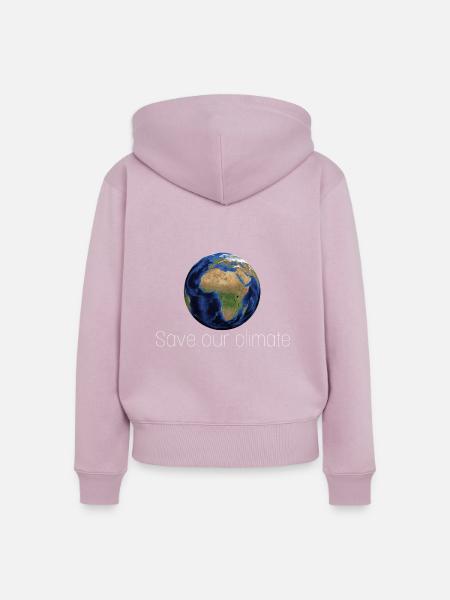 Save our planet - Frauen Premium Bio Zip Hoodie - Altrosa