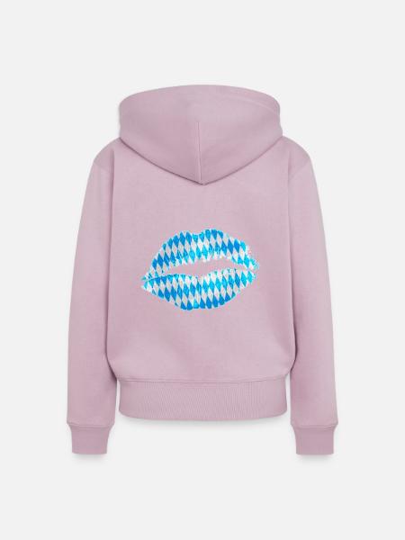 Kuss (Bayern / Bavaria) 01 - Frauen Premium Bio Zip Hoodie - Altrosa