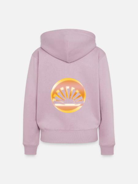 Sonnenaufgang - Frauen Premium Bio Zip Hoodie - Altrosa