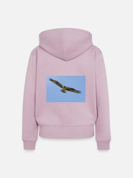 Fischadler - Frauen Premium Bio Zip Hoodie - Altrosa