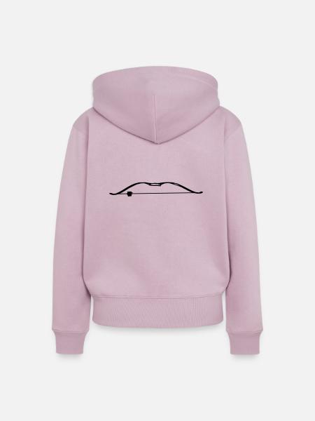 Bogen! - Frauen Premium Bio Zip Hoodie - Altrosa
