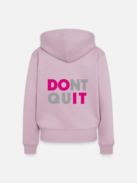 dont quit do it - Frauen Premium Bio Zip Hoodie - Altrosa