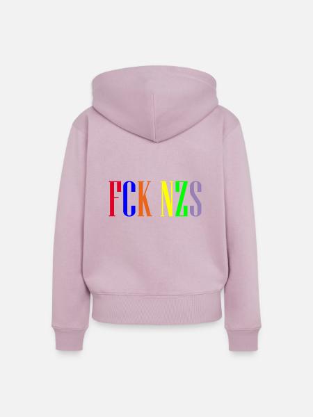 FCK NZS - Frauen Premium Bio Zip Hoodie - Altrosa