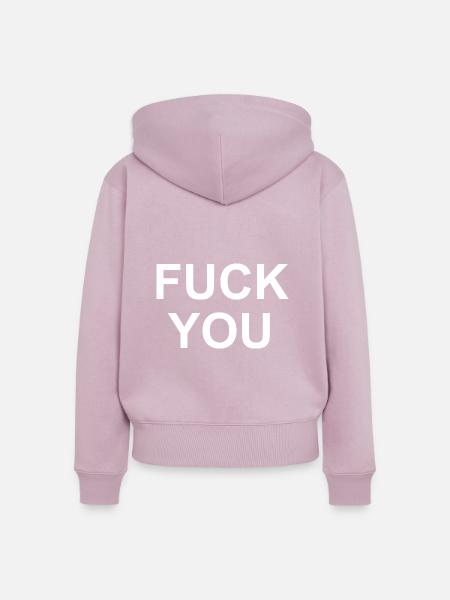 FUCK YOU - Frauen Premium Bio Zip Hoodie - Altrosa