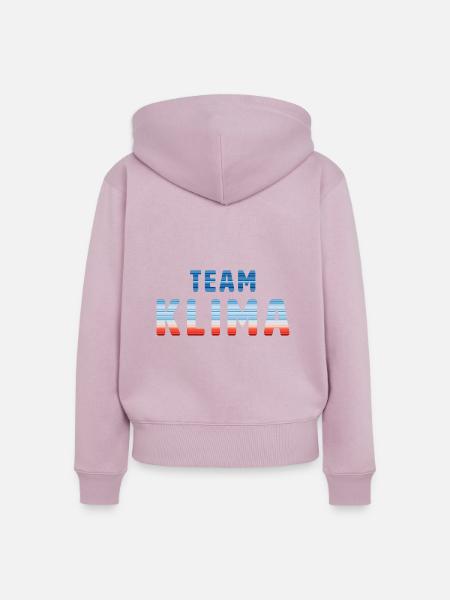 Team Klima | Warming Stripes - Frauen Premium Bio Zip Hoodie - Altrosa