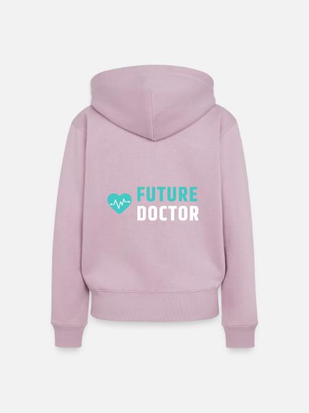 Angehender Arzt - Frauen Premium Bio Zip Hoodie - Altrosa