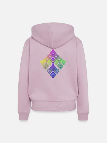 Fraktal - Frauen Premium Bio Zip Hoodie - Altrosa