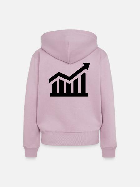 Diagramm - Frauen Premium Bio Zip Hoodie - Altrosa