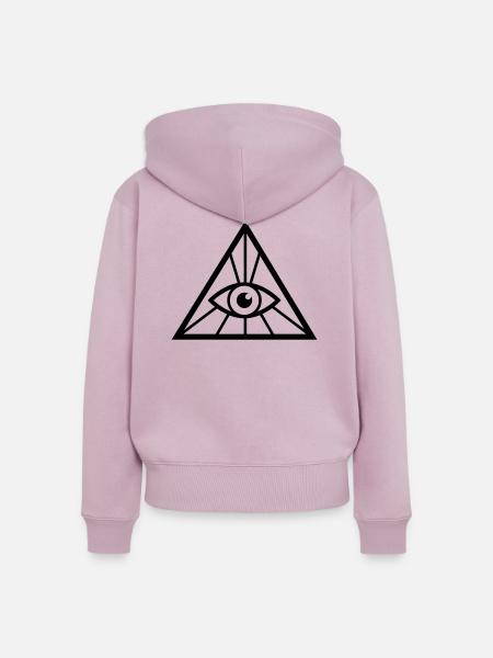 Auge - Frauen Premium Bio Zip Hoodie - Altrosa