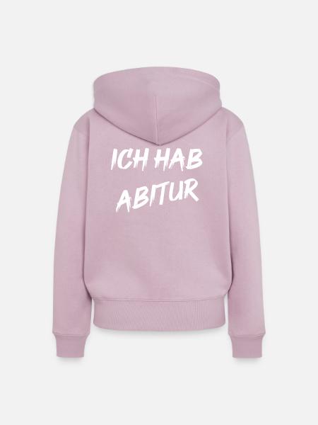 Ich hab Abitur - Frauen Premium Bio Zip Hoodie - Altrosa