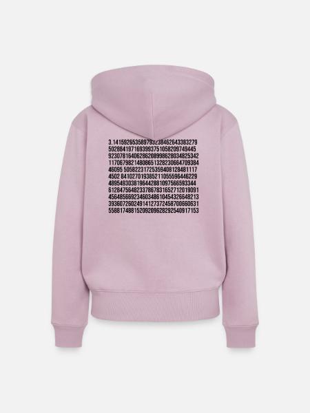 Kreiszahl Pi Ludolphsche Zahl Mathematik - Frauen Premium Bio Zip Hoodie - Altrosa