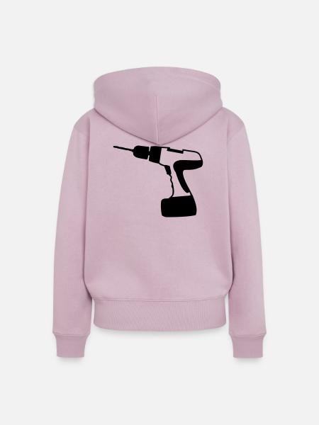 akkuschrauber - Frauen Premium Bio Zip Hoodie - Altrosa