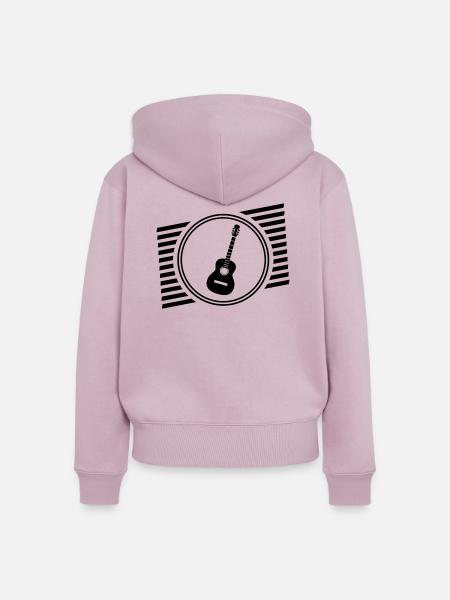 Gitarre - Frauen Premium Bio Zip Hoodie - Altrosa