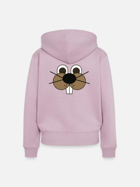Murmeltier - Frauen Premium Bio Zip Hoodie - Altrosa