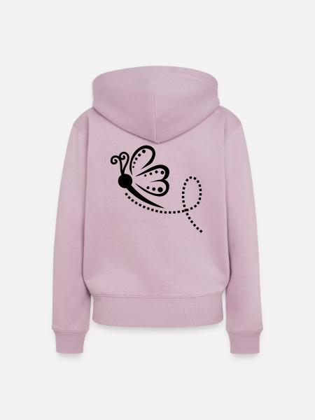 Butterfly Swing - Frauen Premium Bio Zip Hoodie - Altrosa