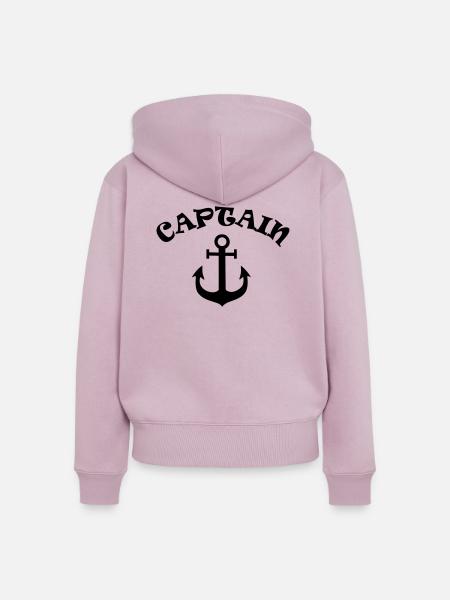captain - Frauen Premium Bio Zip Hoodie - Altrosa
