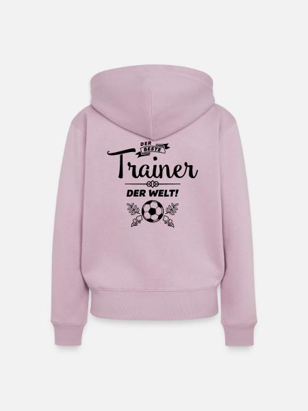 trainer der beste - Frauen Premium Bio Zip Hoodie - Altrosa