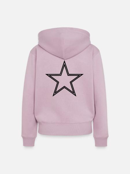 Doppelstern - Frauen Premium Bio Zip Hoodie - Altrosa