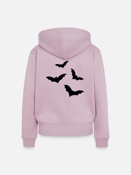 Fledermaus - Frauen Premium Bio Zip Hoodie - Altrosa