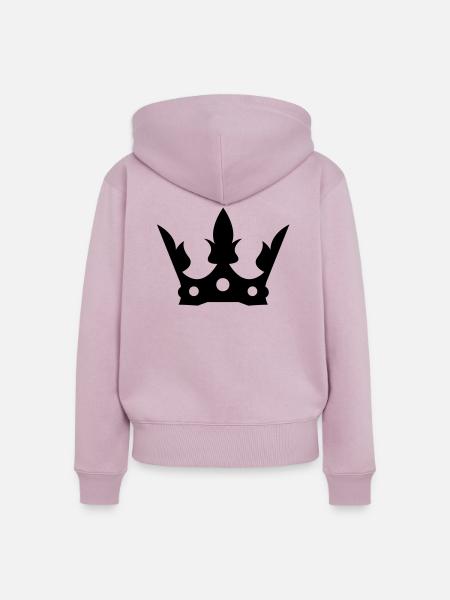 crown de - Frauen Premium Bio Zip Hoodie - Altrosa