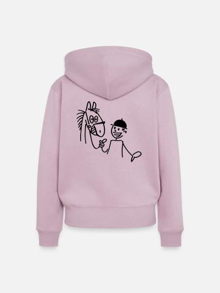 Ross und Reiter - Frauen Premium Bio Zip Hoodie - Altrosa