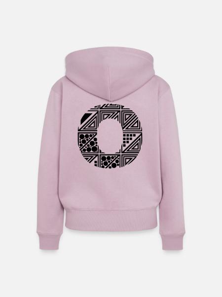 Buchstabe O - Frauen Premium Bio Zip Hoodie - Altrosa