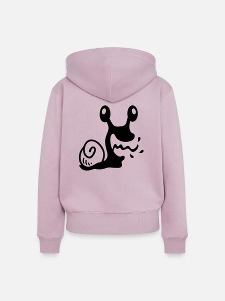 Crazy Snail - line - Frauen Premium Bio Zip Hoodie - Altrosa