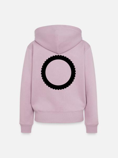 Grobstolliger Reifen - Frauen Premium Bio Zip Hoodie - Altrosa