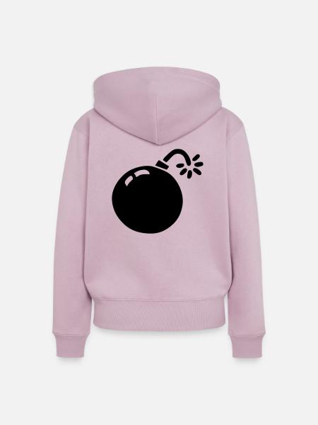 Bombe - Frauen Premium Bio Zip Hoodie - Altrosa