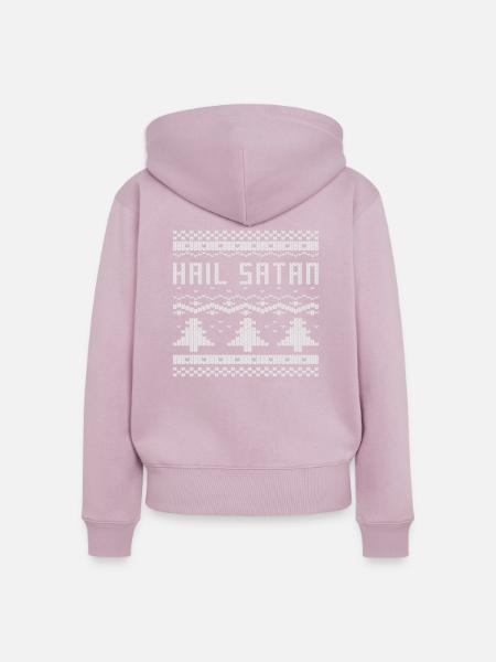 Weihnachten Hail Satan - Frauen Premium Bio Zip Hoodie - Altrosa