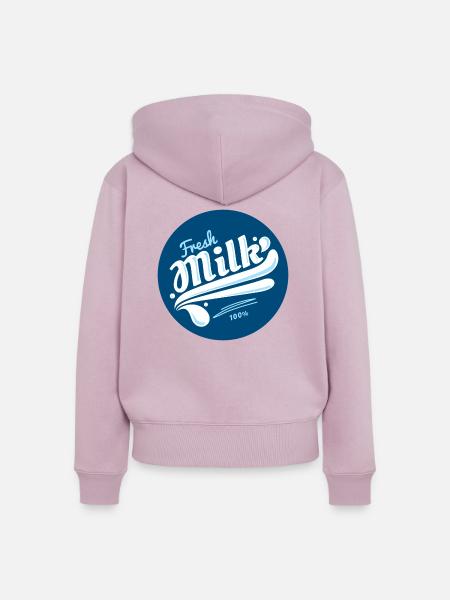 Fresh Milk - Frauen Premium Bio Zip Hoodie - Altrosa