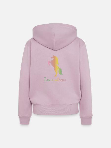 Einhorn - Frauen Premium Bio Zip Hoodie - Altrosa