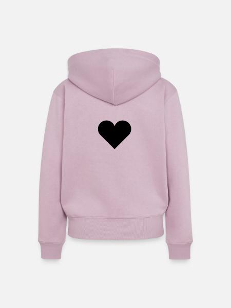 Heart - Frauen Premium Bio Zip Hoodie - Altrosa