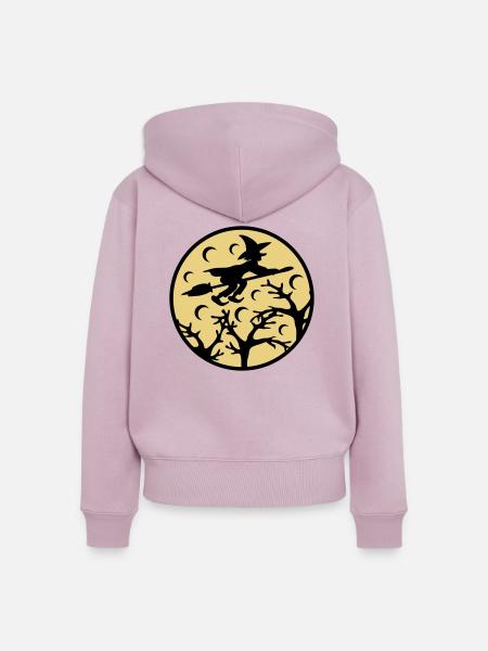 Witch Moon - Frauen Premium Bio Zip Hoodie - Altrosa