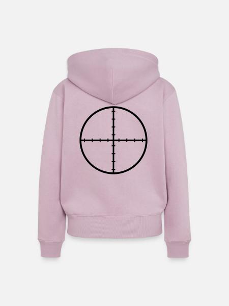 Fadenkreuz - Frauen Premium Bio Zip Hoodie - Altrosa