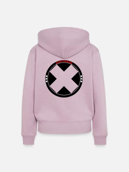 Amsterdam XXX - Frauen Premium Bio Zip Hoodie - Altrosa
