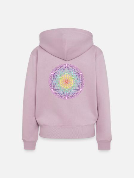 Same des Lebens & Tetrahedron - Frauen Premium Bio Zip Hoodie - Altrosa