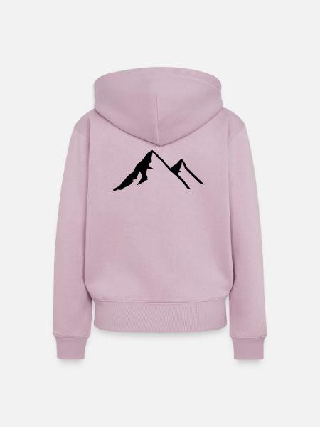Berg - Frauen Premium Bio Zip Hoodie - Altrosa